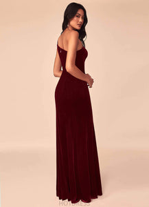 Valerie Natural Waist Floor Length Sleeveless A-Line/Princess Spaghetti Staps Bridesmaid Dresses