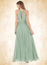 Load image into Gallery viewer, Natalie A-Line Pleated Chiffon Floor-Length Dress P0019754