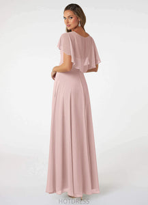 Yoselin Floor Length Natural Waist V-Neck A-Line/Princess Sleeveless Bridesmaid Dresses
