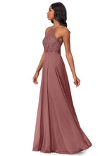 Load image into Gallery viewer, Zaria Natural Waist Sleeveless A-Line/Princess Floor Length Scoop Bridesmaid Dresses