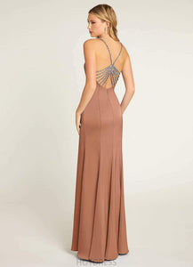 Teresa Sleeveless Floor Length A-Line/Princess Natural Waist Spaghetti Staps Bridesmaid Dresses