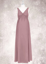 Load image into Gallery viewer, Isabela A-Line Pleated Chiffon Floor-Length Dress P0019616