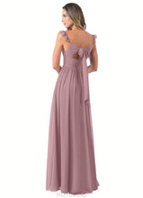 Load image into Gallery viewer, Haley A-Line Ruched Chiffon Floor-Length Dress P0019625