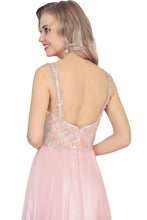 Load image into Gallery viewer, A Line Spaghetti Straps Prom Dresses Chiffon With Beads And Applique