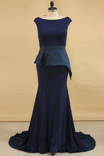 Load image into Gallery viewer, New Arrival Scoop Mermaid Spandex Evening Dresses Sweep Train