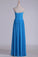 Sweetheart Fitted And Pleated Bodice A Line Prom Dress Floor Length Chiffon