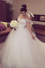 Load image into Gallery viewer, Charming Off The Shoulder Wedding Dresses Elegant SJSPBB4F72M