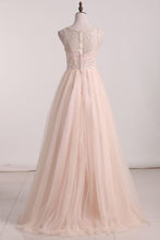 Load image into Gallery viewer, New Arrival Scoop Beaded Bodice Prom Dresses Tulle A Line