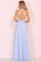 New Arrival Scoop Chiffon With Beading Prom Dresses Open Back
