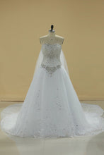 Load image into Gallery viewer, Gorgeous Sweetheart Wedding Dresses A Line Tulle With Applique