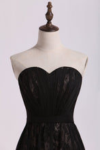 Load image into Gallery viewer, Sweetheart Homecoming Dresses A Line Chiffon&amp;Lace With Ribbon Short/Mini