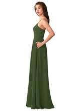 Load image into Gallery viewer, Violet Sleeveless Scoop Floor Length A-Line/Princess Natural Waist Bridesmaid Dresses