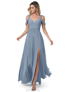 Sydnee Sleeveless Floor Length A-Line/Princess Empire Waist Straps Bridesmaid Dresses