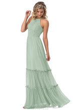 Load image into Gallery viewer, Logan Scoop Floor Length Sleeveless A-Line/Princess Natural Waist Bridesmaid Dresses
