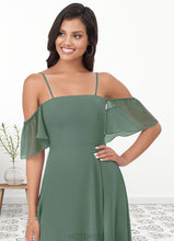 Load image into Gallery viewer, Jade A-Line Off the Shoulder Chiffon Floor-Length Dress P0019614