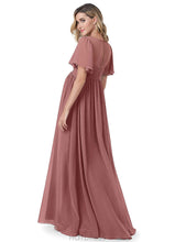 Load image into Gallery viewer, Yaritza A-Line/Princess Floor Length Natural Waist Half Sleeves Bridesmaid Dresses