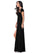 Violet Scoop Sleeveless Floor Length Natural Waist A-Line/Princess Bridesmaid Dresses