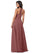 Bianca V-Neck Natural Waist Floor Length Sleeveless A-Line/Princess Bridesmaid Dresses