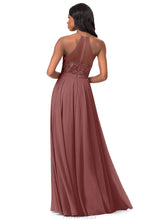 Load image into Gallery viewer, Zaria Natural Waist Sleeveless A-Line/Princess Floor Length Scoop Bridesmaid Dresses