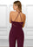 Kristina Pleated Luxe Knit Jumpsuit Cabernet P0019813