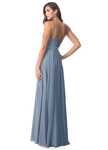 Yasmine A-Line/Princess Natural Waist Off The Shoulder Floor Length Sleeveless Bridesmaid Dresses