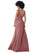 Jaycee A-Line/Princess Natural Waist V-Neck Sleeveless Floor Length Bridesmaid Dresses