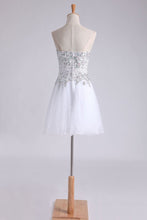 Load image into Gallery viewer, Sweetheart Homecoming Dresses A Line Short/Mini Beads &amp; Sequins