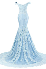 Load image into Gallery viewer, Off The Shoulder Prom Dresses Mermaid Tulle With Applique