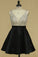 Sexy Open Back V Neck Homecoming Dresses A Line Beaded Bodice Satin