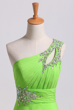 Load image into Gallery viewer, Elegant Prom Dresses A Line One Shoulder Chiffon With Beading&amp;Sequins