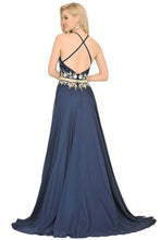Load image into Gallery viewer, Scoop Prom Dresses A Line Chiffon With Beading&amp;Appliques