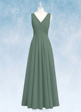 Load image into Gallery viewer, Shirley A-Line Pleated Chiffon Floor-Length Dress P0019699