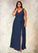 Jess A-Line Pleated Chiffon Floor-Length Dress P0019636