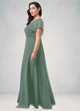 Load image into Gallery viewer, Sabrina A-Line Pleated Chiffon Floor-Length Dress P0019600