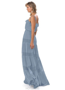 Kierra Floor Length Sheath/Column Sleeveless V-Neck Natural Waist Bridesmaid Dresses