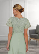 Load image into Gallery viewer, Rosalyn A-Line Lace Chiffon Floor-Length Dress P0019838