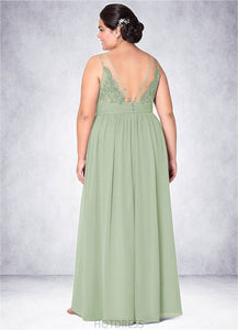 Mandy A-Line Lace Chiffon Floor-Length Dress P0019782