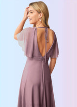 Load image into Gallery viewer, Gracelyn A-Line Pleated Mesh Tea-Length Dress P0019703