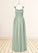 Julissa Empire Pleated Mesh Floor-Length Dress P0019676