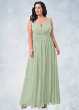Load image into Gallery viewer, Halle A-Line Pleated Chiffon Floor-Length Dress P0019613