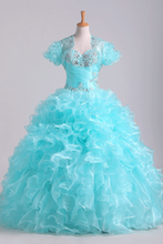 Load image into Gallery viewer, Quinceanera Dresses Fabulous Sweetheart Ruffled Bodice Floor Length