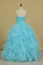 Load image into Gallery viewer, Sweetheart Beaded Bodice Organza Quinceanera Dresses Floor Length