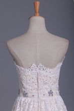 Load image into Gallery viewer, A Line Sweetheart With Beading Homecoming Dresses Lace Short/Mini