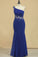 Mermaid One Shoulder Prom Dresses Chiffon With Applique & Beads