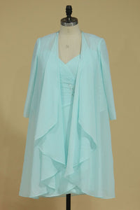 Mid-Length Sleeves Mother Of The Bride Dresses With Applique And Ruffles Chiffon