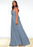 Claudia A-Line Pleated Chiffon Floor-Length Dress P0019638