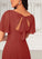 Martha A-Line Ruched Chiffon Floor-Length Dress P0019603