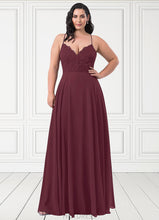 Load image into Gallery viewer, Persis A-Line Lace Chiffon Floor-Length Dress P0019641