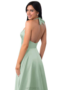 Bethany A-Line/Princess Floor Length Natural Waist Straps Sleeveless Bridesmaid Dresses