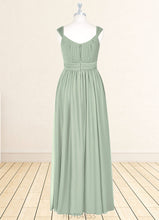 Load image into Gallery viewer, Julissa Empire Pleated Mesh Floor-Length Dress P0019676